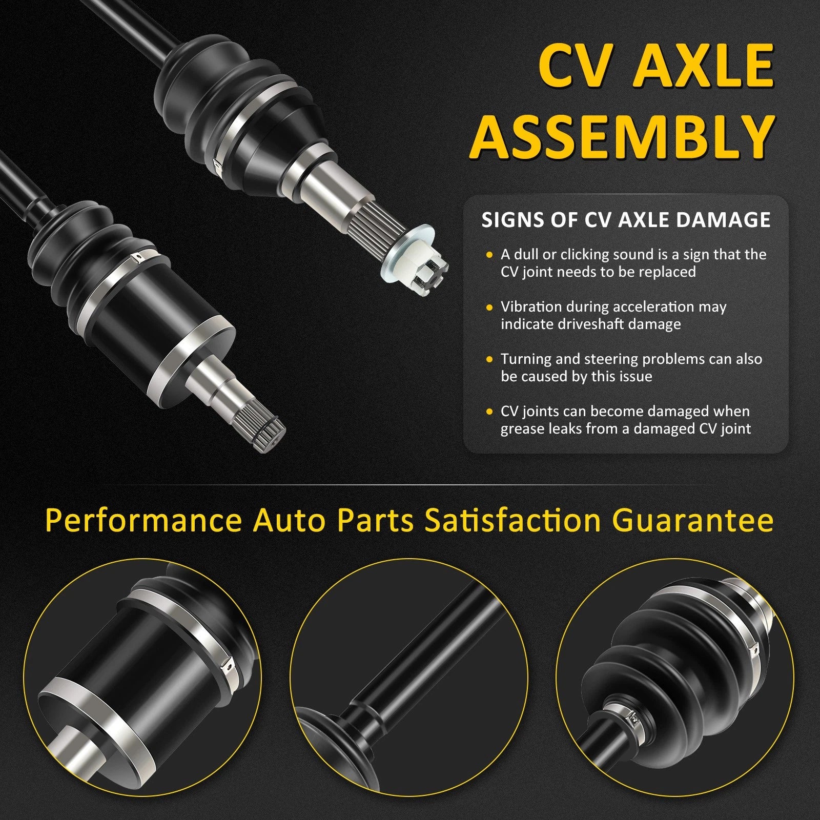 Front Left CV Axle Shaft Assembly for Can-Am Commander 800 800R 1000