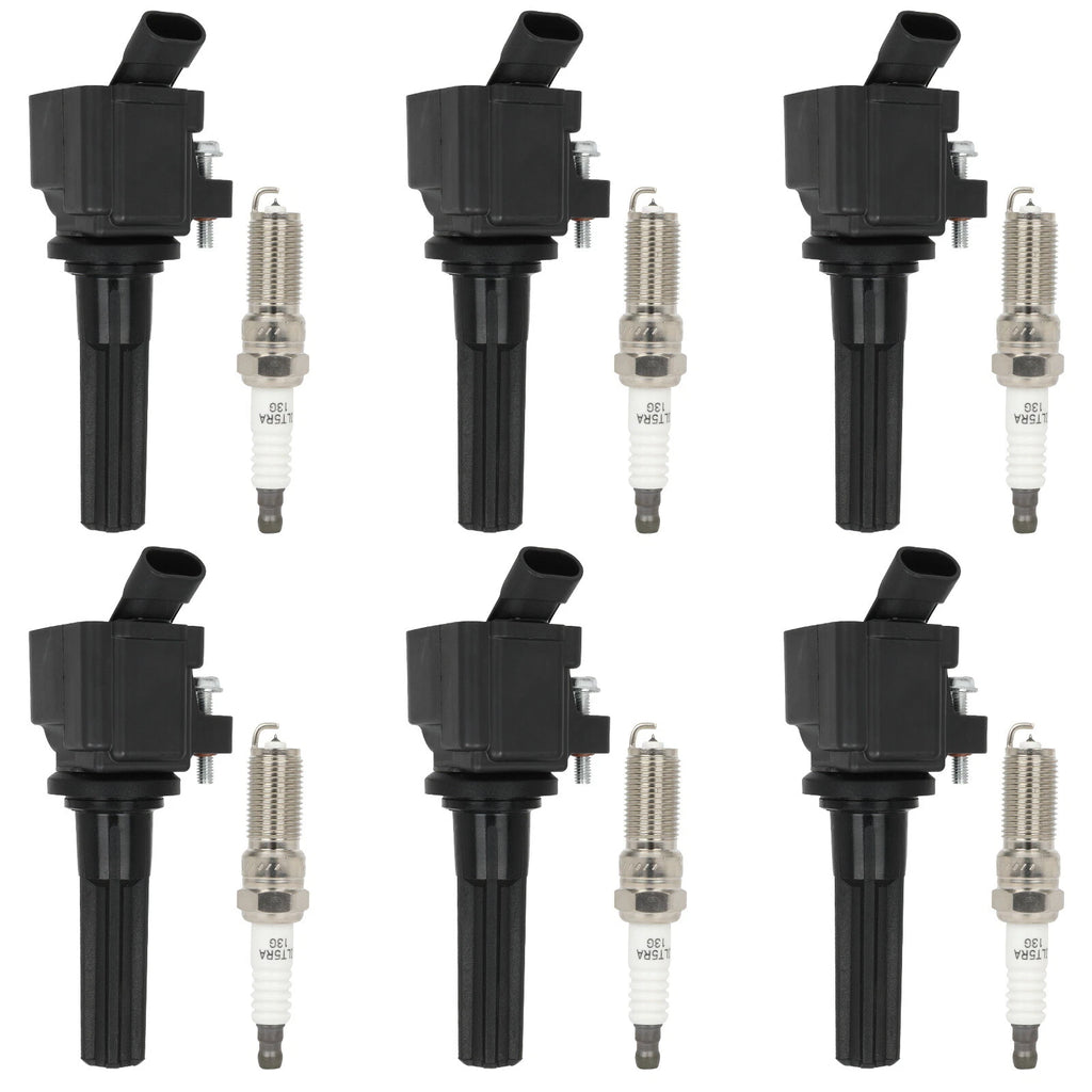 6X Ignition Coils and Spark Plugs for Chevy Trailblazer GMC Envoy (2006–2009)