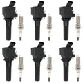 6X Ignition Coils and Spark Plugs for Chevy Trailblazer GMC Envoy (2006–2009)