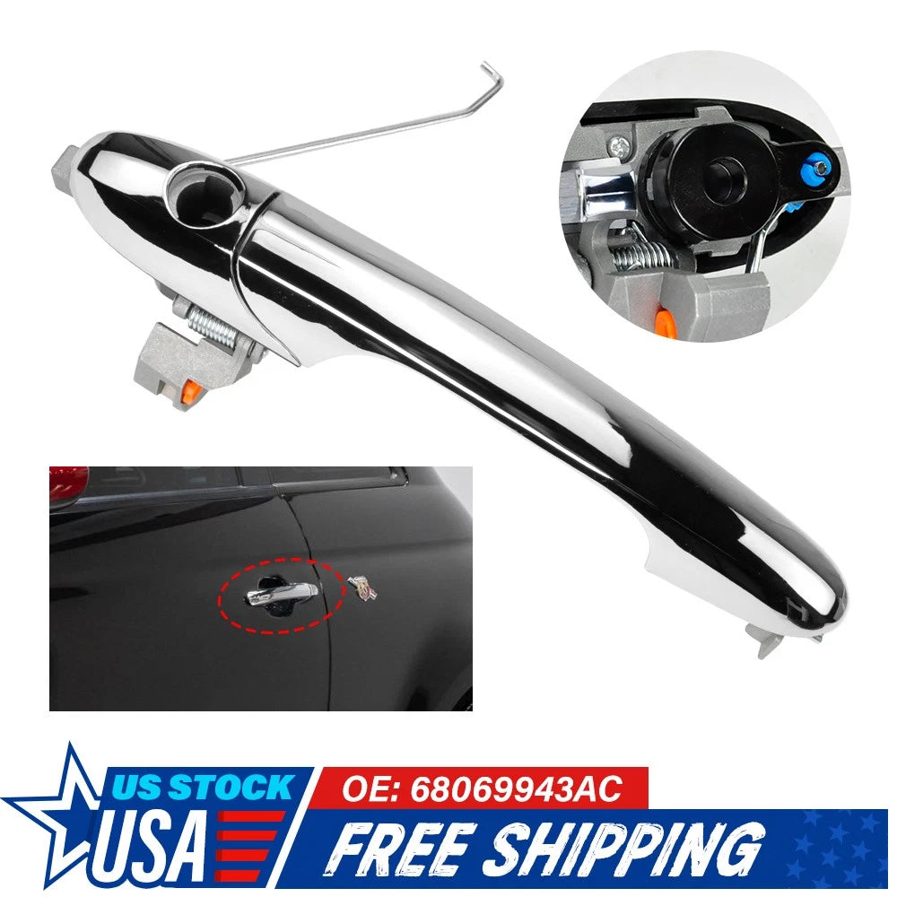 Chrome Door Handle LH for Fiat 500 (2012–2019) 68069943AC