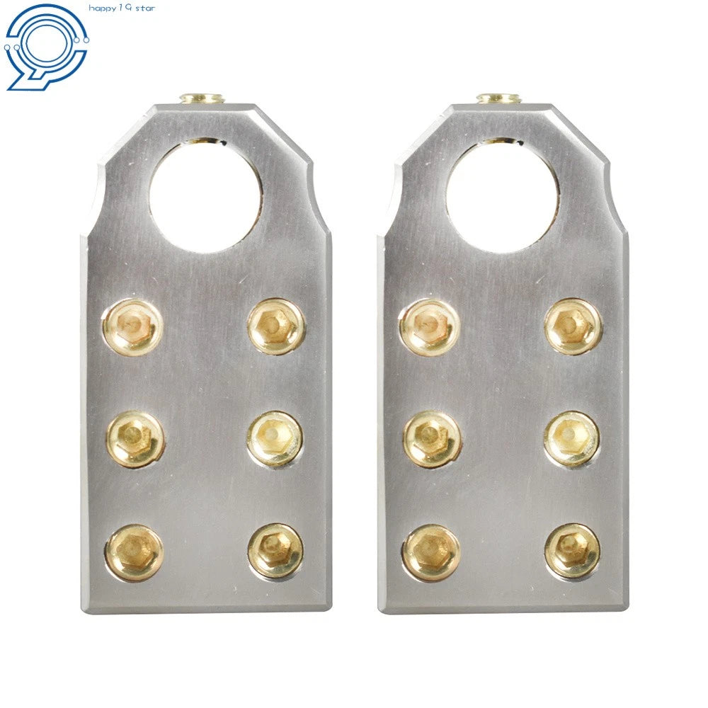 Set of 2 Battery Terminals for Car Audio Top Post (Universal)