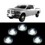 5x Smoke Lens Roof Cab Marker Lights + 5x White LED Bulb for Ford Pickup