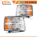 Headlight Assembly Set for Chevy Silverado 2500 3500 HD (2007–2014)