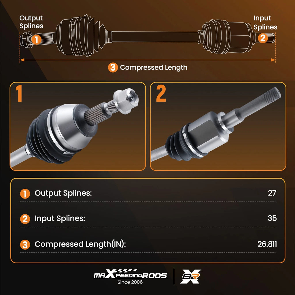 Front Left CV Joint Axle for Ford Transit Connect (2014–2018)