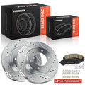 6x Front Drilled Brake Rotors & Pads for Ford Bronco Ranger (2021–2022)