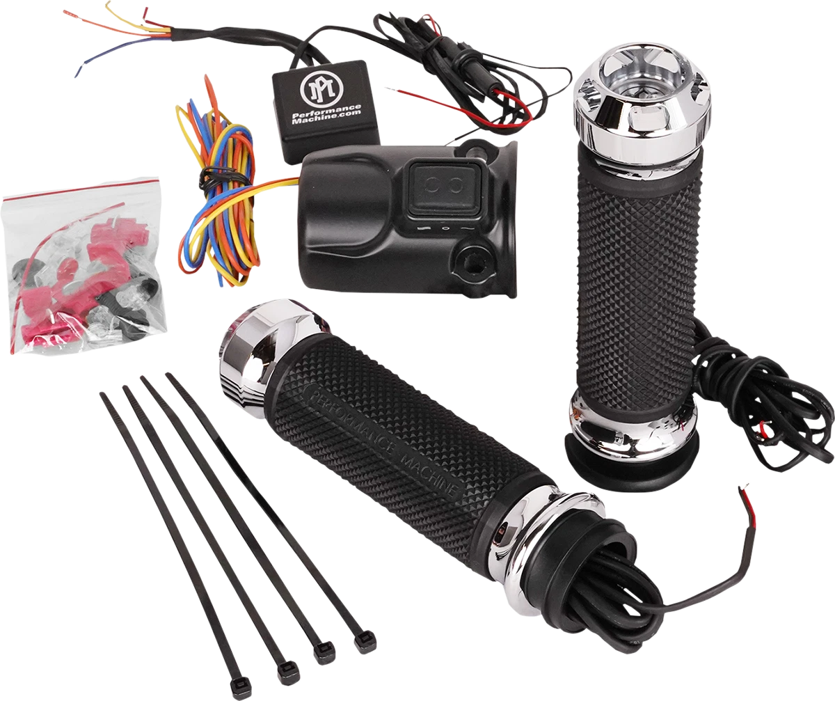 Apex Heated Grips for Harley FLTRX (Chrome) (Part No: 0063-2095-CH)