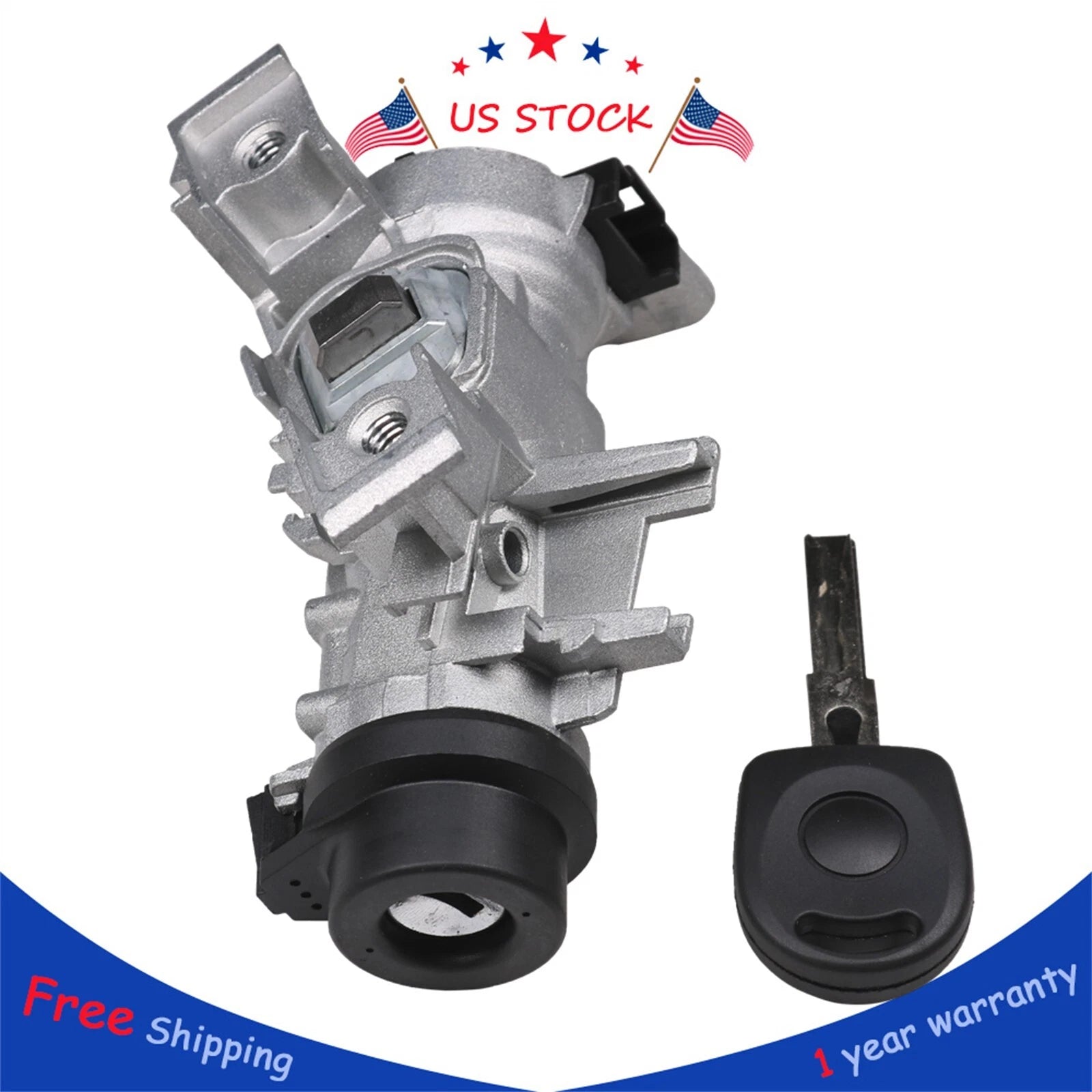 Ignition Switch with Lock Cylinder Key for VW Golf Jetta Rabbit (2006–2011)