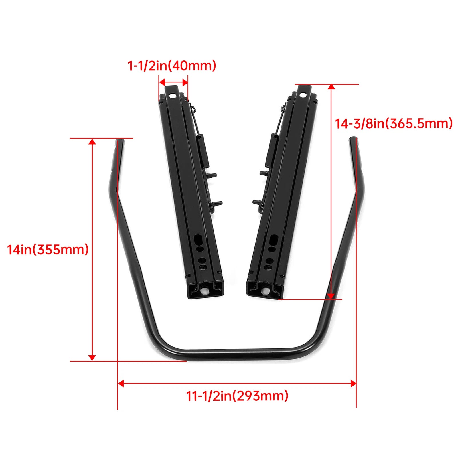 Dual Lock Design Seat Base Slider Bracket Rail for Universal Fit (SBR-001)