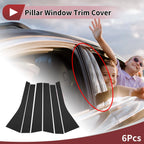 6 Pcs Car Door Pillar Window Trim for Honda BRV (2016–2023) Black