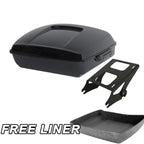 Black Chopped Trunk Mount Rack for Harley Touring Road Glide (2014–2025)