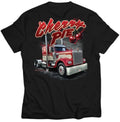 Classic Semi Truck T-Shirt for Big Rig Trucks (Red Pete)