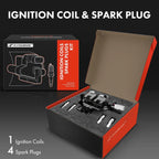 Ignition Coil & Iridium Spark Plugs Set for Hyundai Elantra (2003-2006)