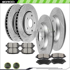 Brake Rotors + Ceramic Brake Pads for Dodge Grand Caravan (2008–2020)