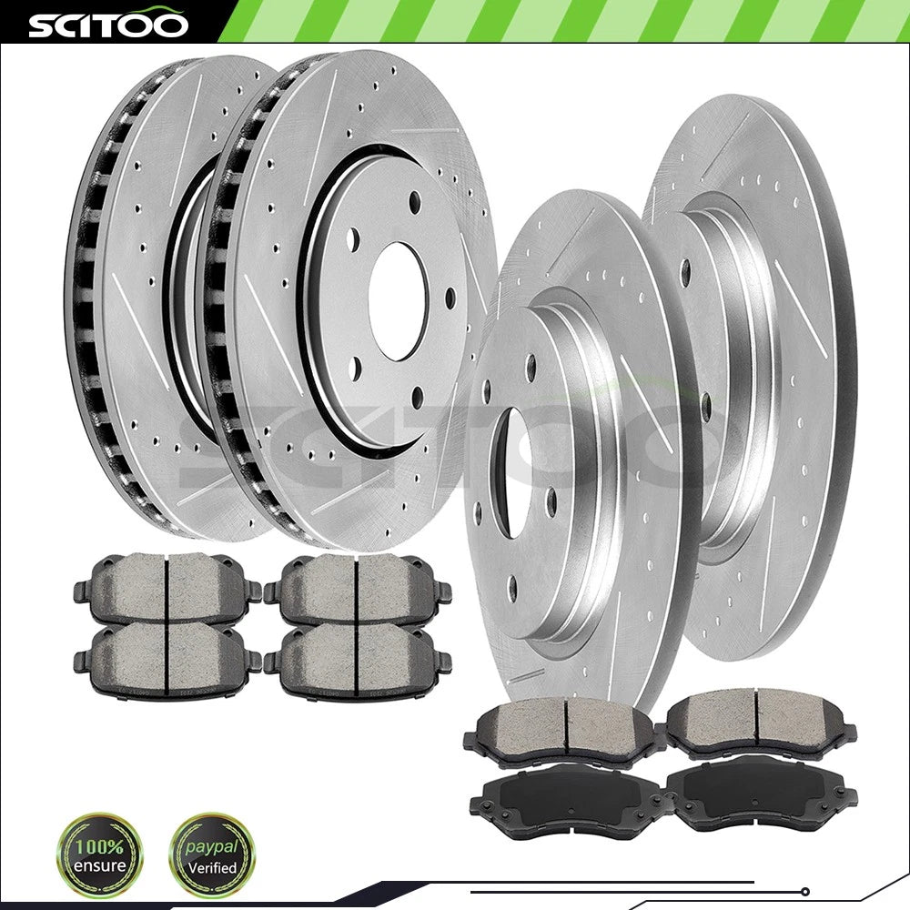 Brake Rotors + Ceramic Brake Pads for Dodge Grand Caravan (2008–2020)