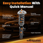 Coilovers Kit 24-Way Damping Struts for Acura TLX (2015–2020)