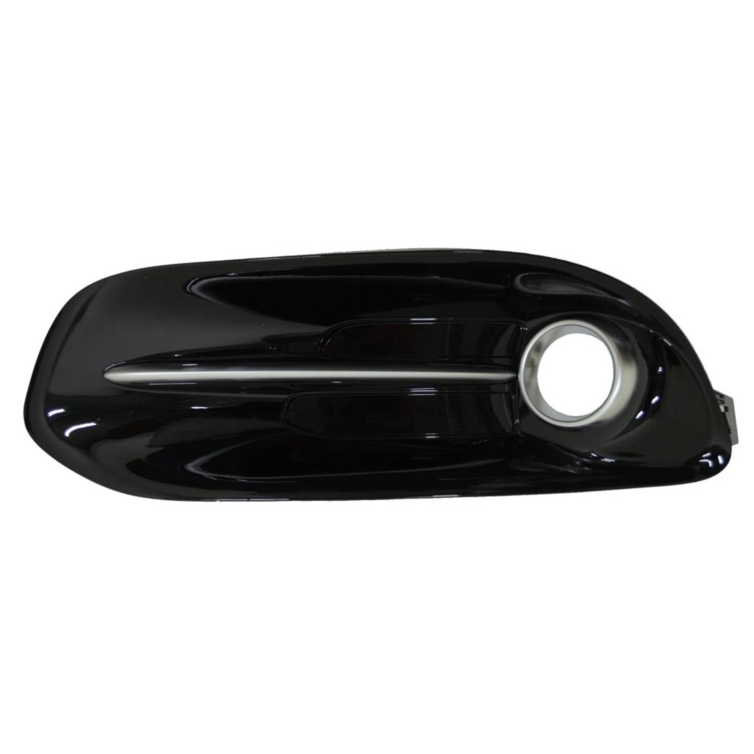 Replacement Black/Silver Gloss/Painted Plastic Driver Side Fog Light Bezel