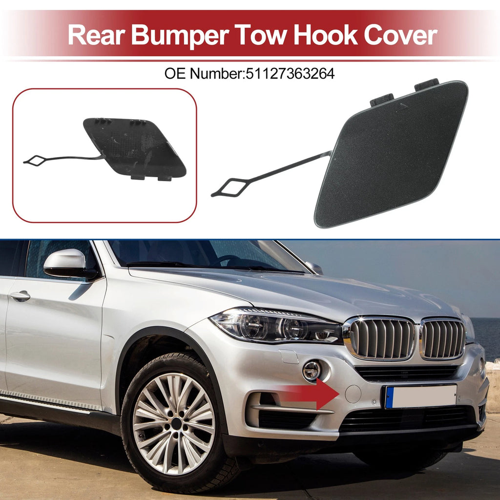 Rear Car Bumper Tow Hook Cover for BMW 428i (2014–2016) No. 51127363264 Grey