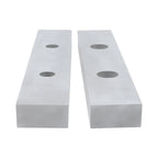Reversible Aluminum Soft Jaws for 6" Milling Vise (10" x 2" x 1")
