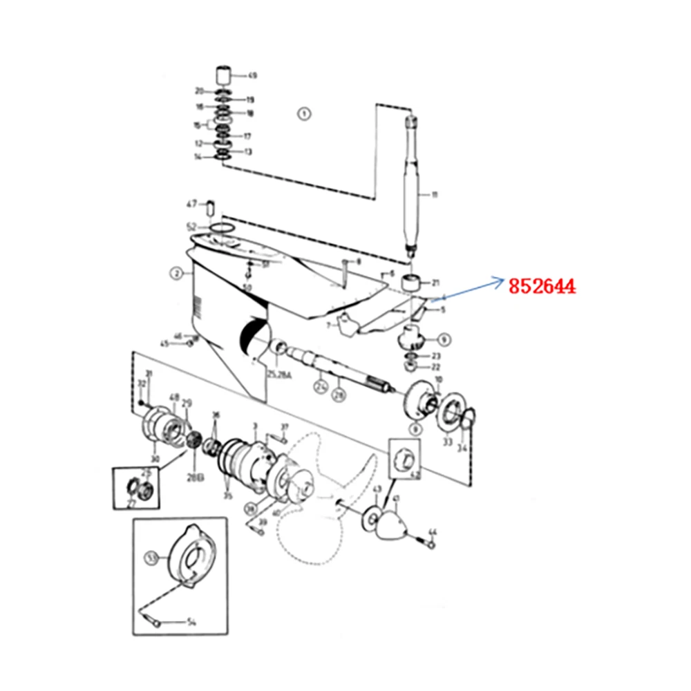 Exhaust Flap for Volvo Penta 275 285 290 SP DP Engines (Non Return Valve 852644)