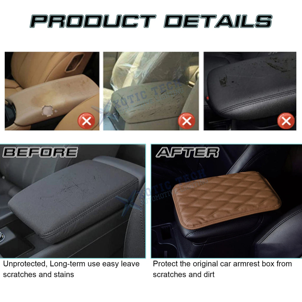 Armrest Cushion Cover Center Box Pad Protector for Universal (2000-2025)