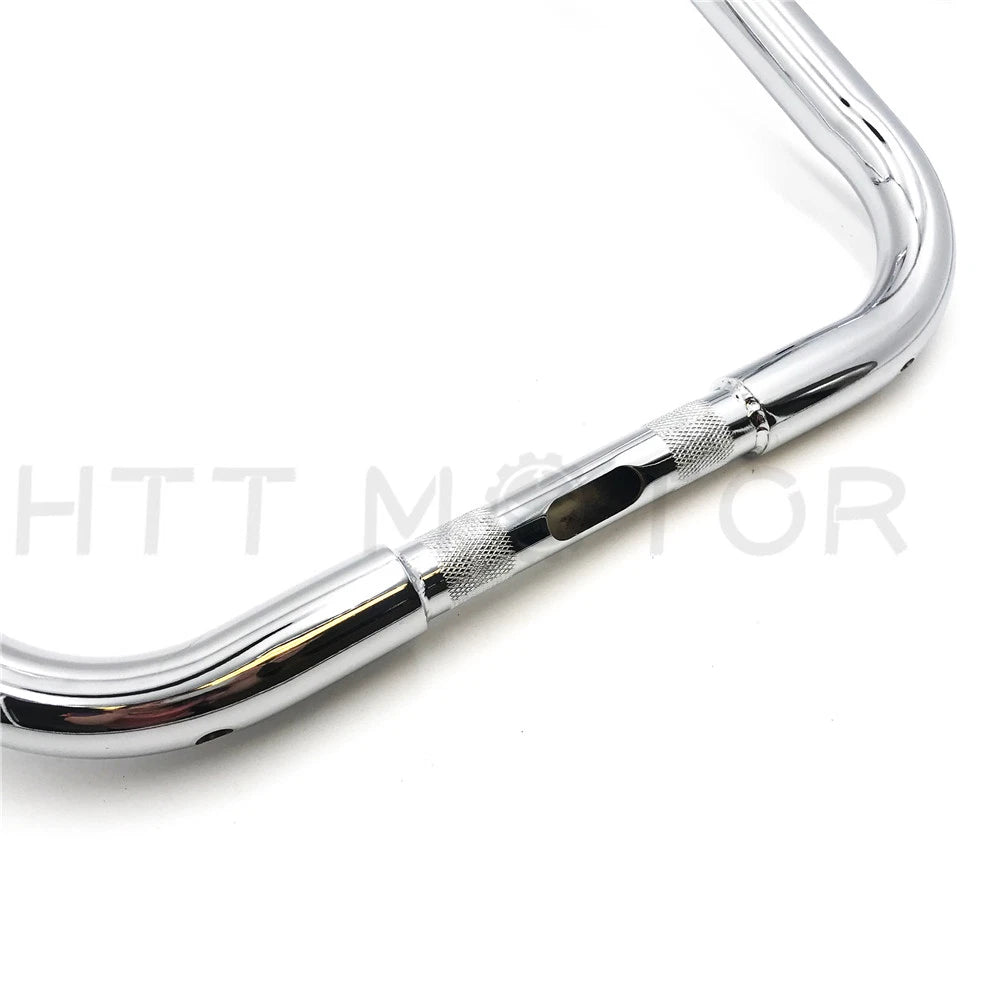 14" Chrome Handlebars for Harley Touring Batwing Fairing (1986–2017)