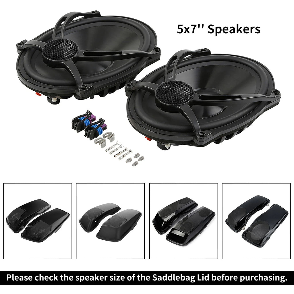 5"x7" Saddlebag Lid Speakers for Harley Davidson CVO Touring Glide (1994–2024)