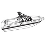 Deluxe V-Hull Boat Cover for Ski Wakeboard Tower (21')
