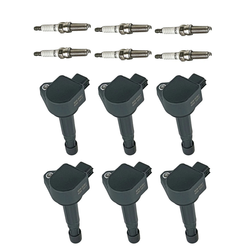 6X Ignition Coil & Spark Plug for Honda Ridgeline (2006-2008)