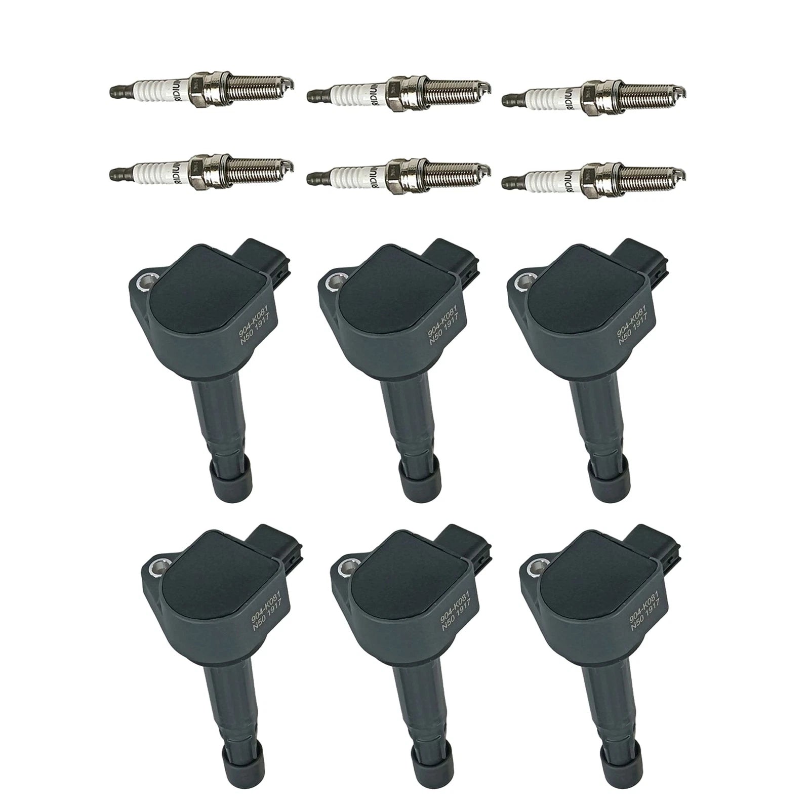 6X Ignition Coil & Spark Plug for Honda Ridgeline (2006-2008)