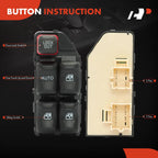 Front Left Power Window Switch for Chevrolet Malibu (1997-2003)