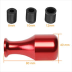 J2 Aluminum 6-Speed Manual Shift Knob for (Red, Adapters)
