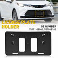 Front License Plate Tag Frame Holder Bracket for Toyota Sienna (2021–2023)