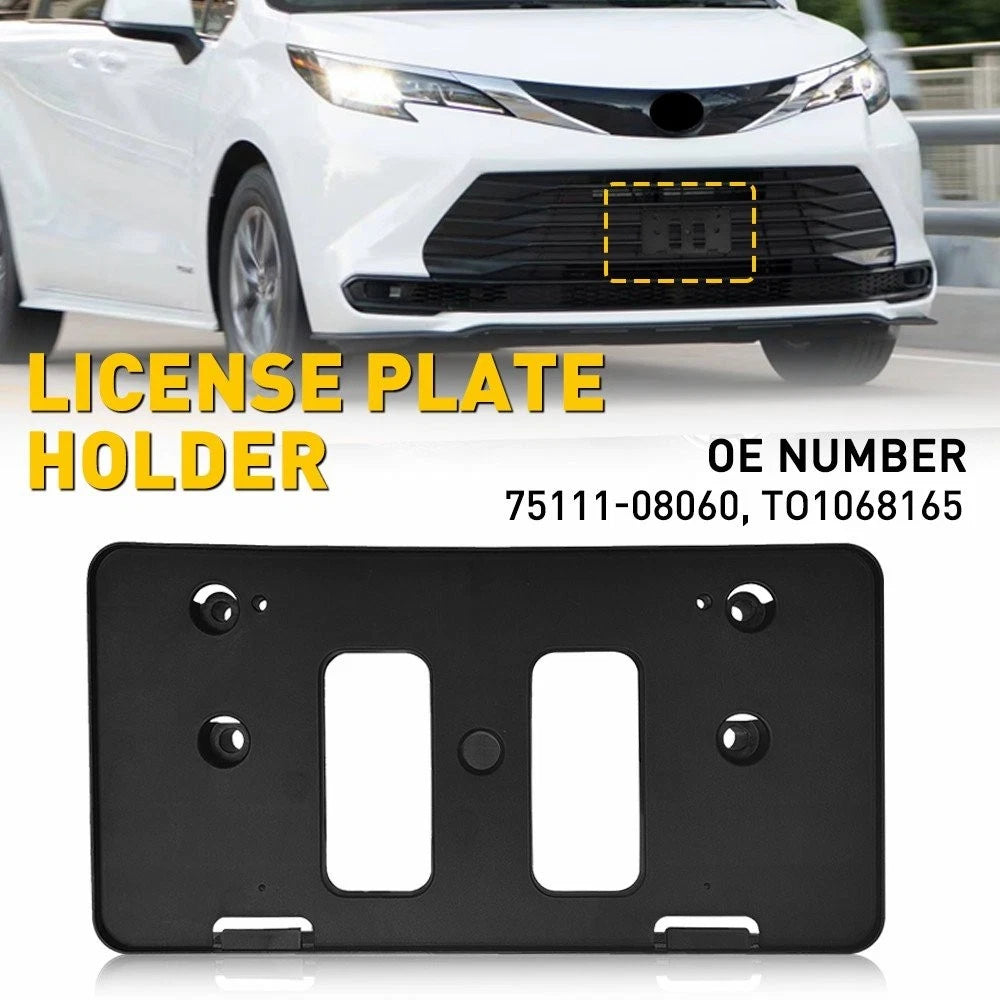 Front License Plate Tag Frame Holder Bracket for Toyota Sienna (2021–2023)