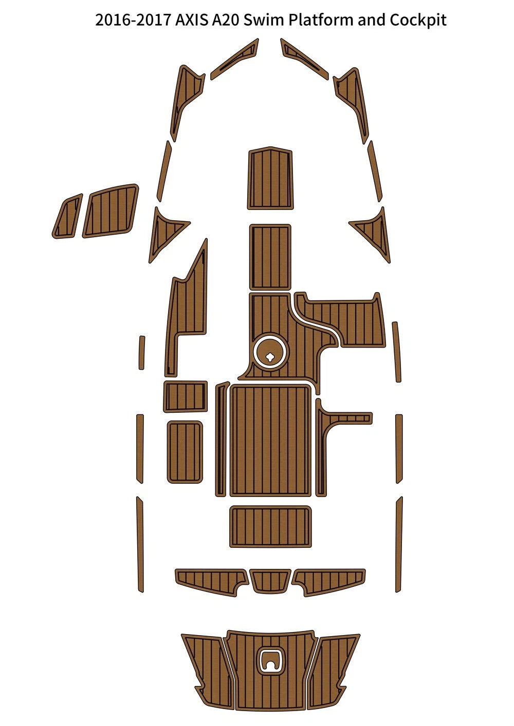 EVA Foam Teak Deck Flooring Cockpit Pad for AXIS A20 (2016–2017)