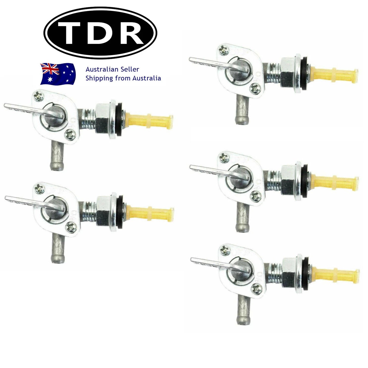5X Fuel Tank Tap Filter Petcock Shut Off Valve for Quad Motorbike