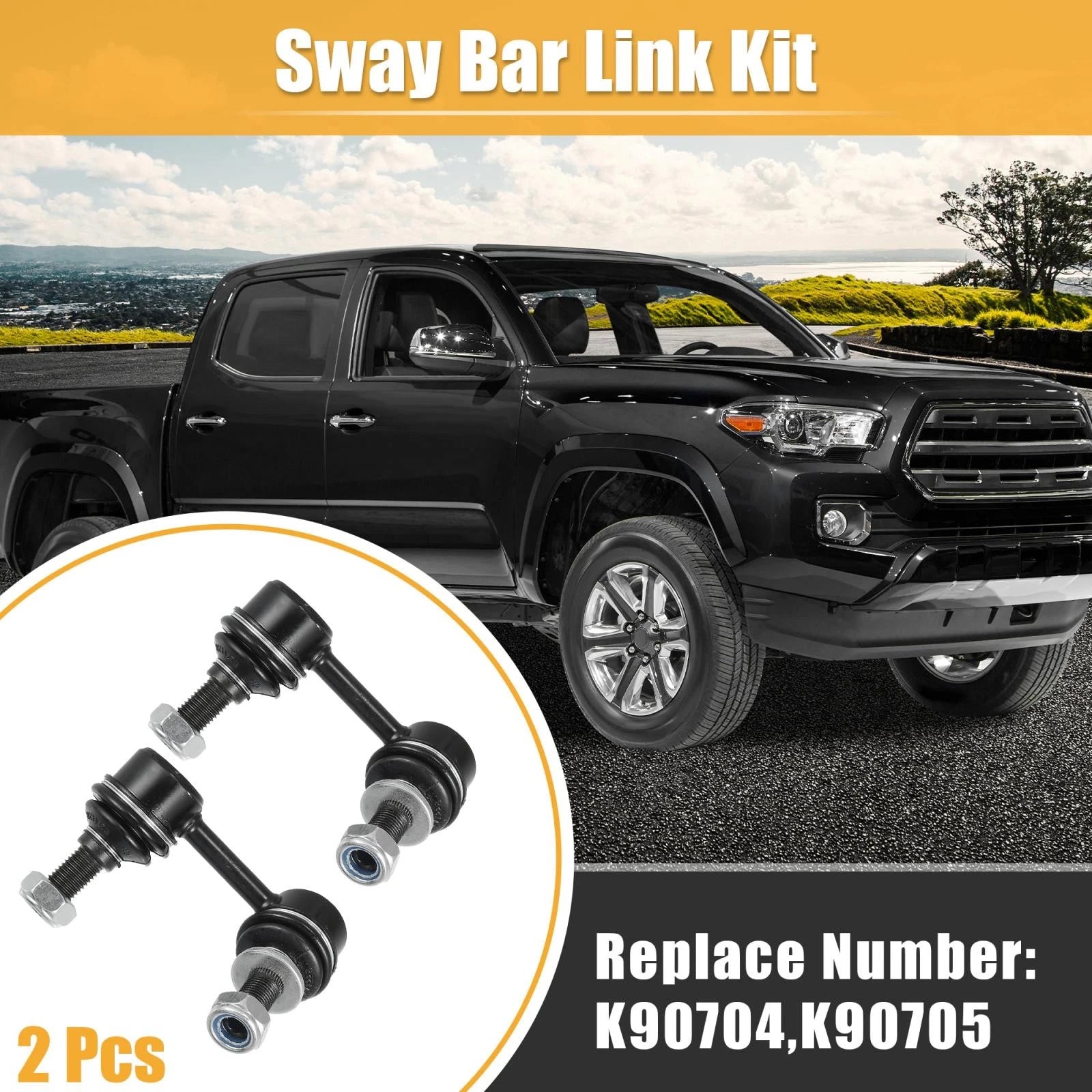 2X Front Sway Bar Links 4882035040 4881035020 for Toyota Tacoma (2001–2004)