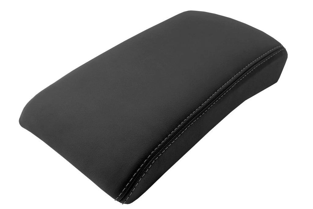Leather Console Lid Armrest Cover for Chevrolet Malibu (2008–2012) Gray Stitch