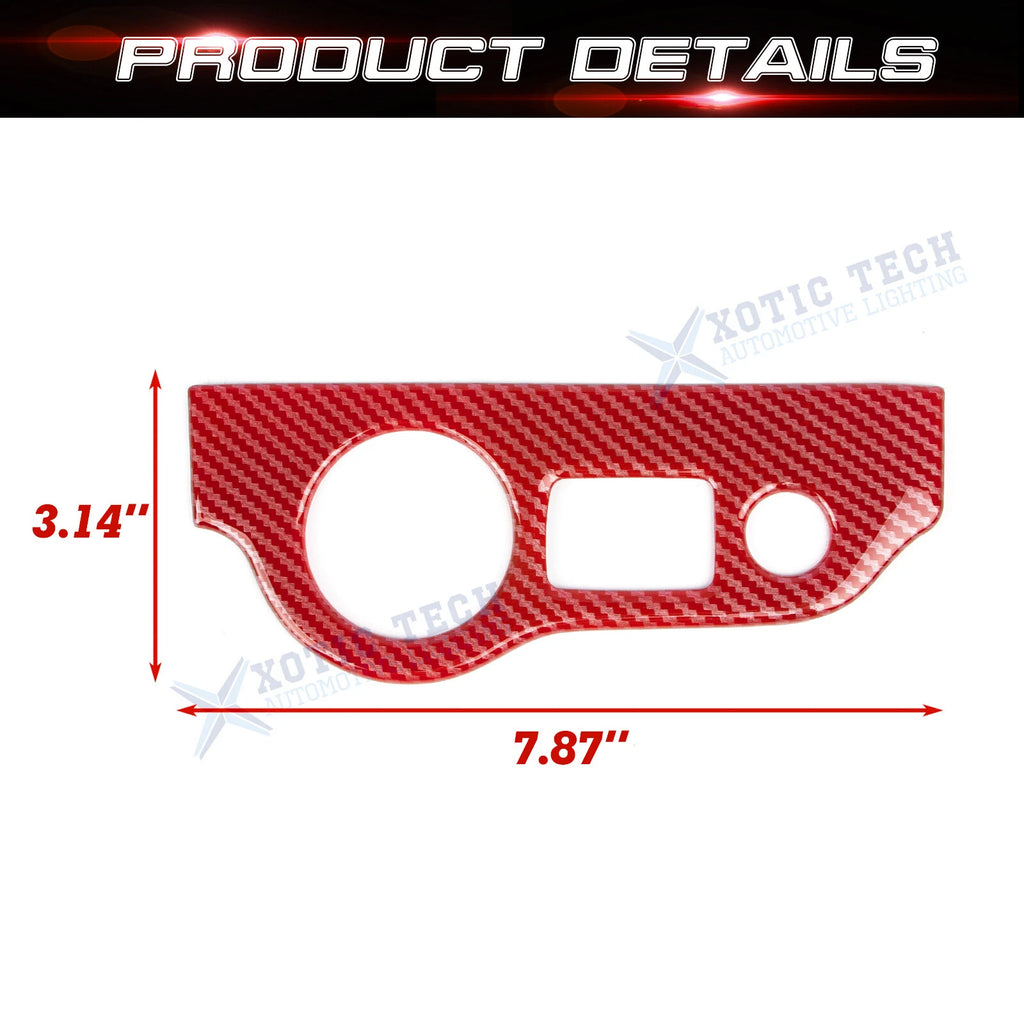 Carbon Fiber Style Headlight Switch Cover for Dodge Challenger Charger (2015-2017)