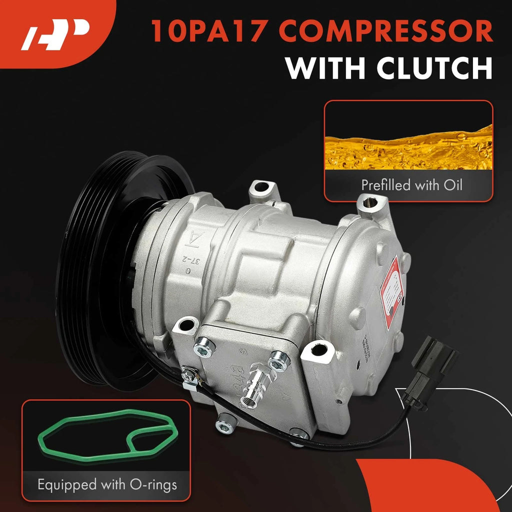 A/C Compressor with Clutch for Honda Accord (1990-1993)