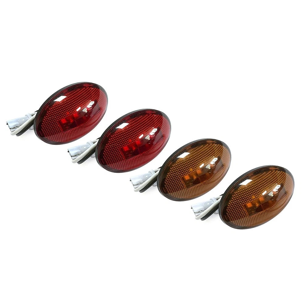 3 LED Oval Side Marker Lights for Truck Bus Trailer Lorry Camper