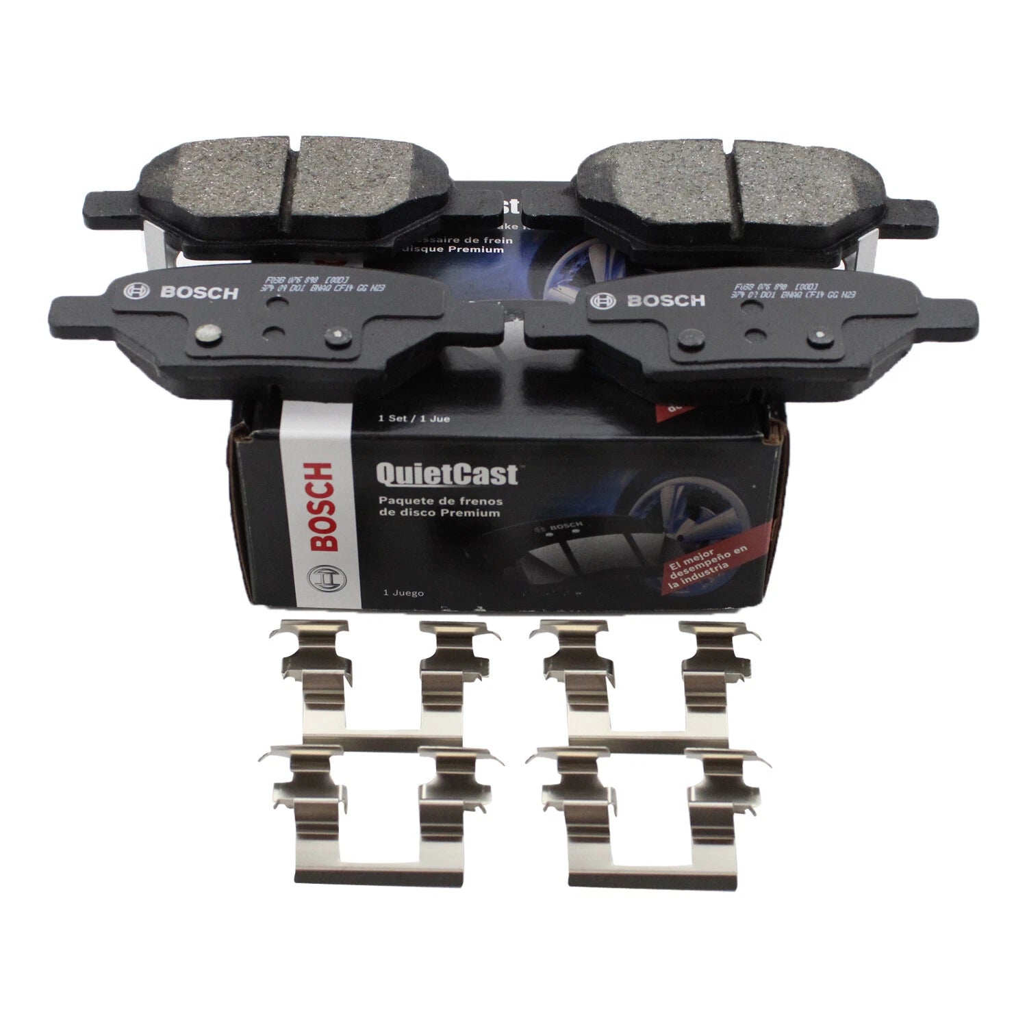 Set of 4 Bosch QuietCast Rear Ceramic Brake Pads for Cobalt HHR Malibu G5 G6 Aura Ion (2005–2010)