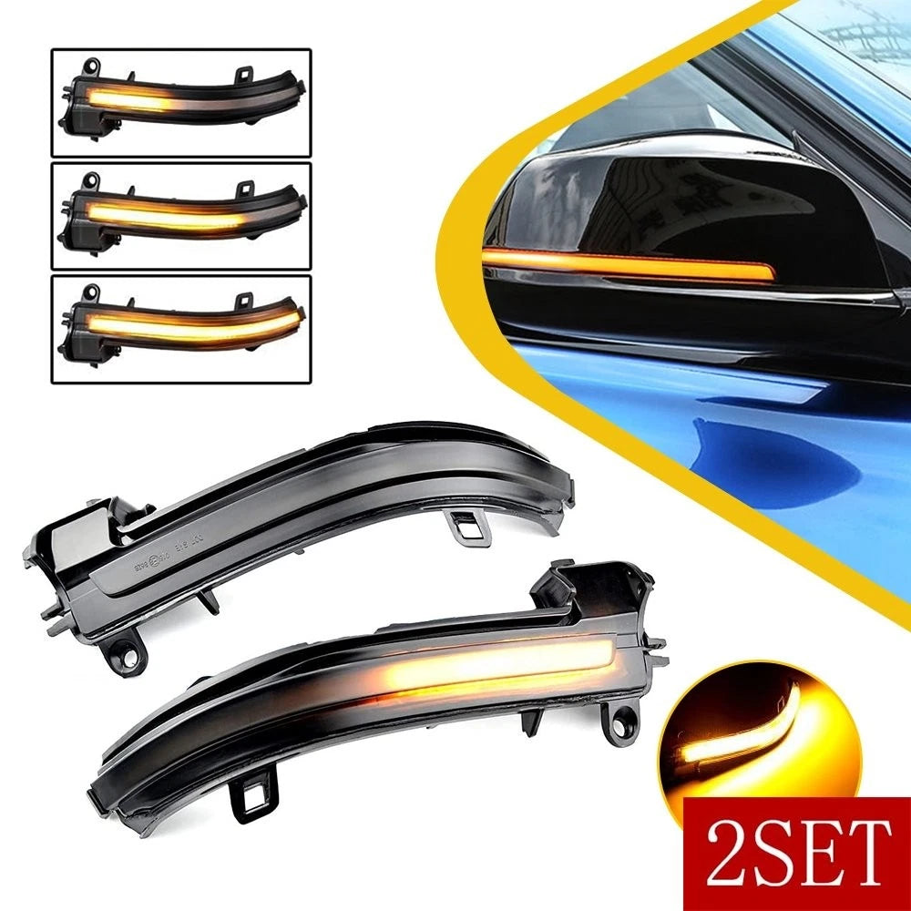 Set of 2 Smoked LED Turn Signal Lamps for BMW 1 2 3 4 Series (2012–2020)