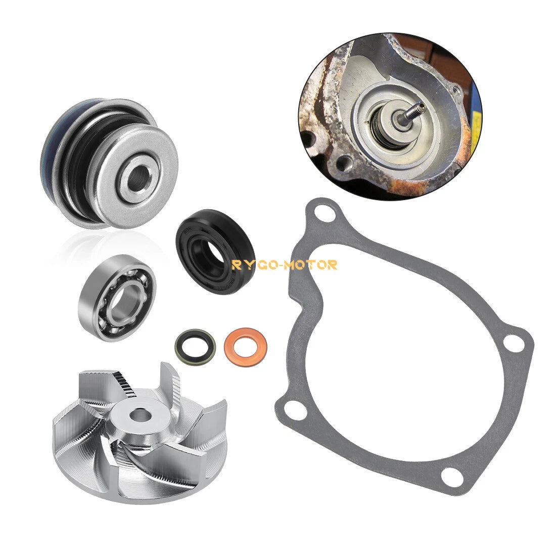 Water Pump Rebuild Kit Impeller w/Seal for Polaris Scrambler 500 (1997–2012)