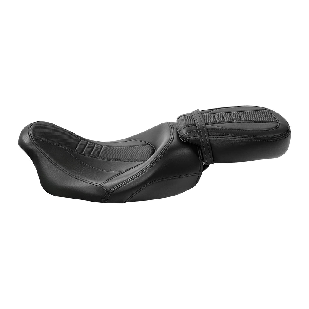 Black Gel Driver & Passenger Seat for Harley Touring Road King Glide (2009–2023)