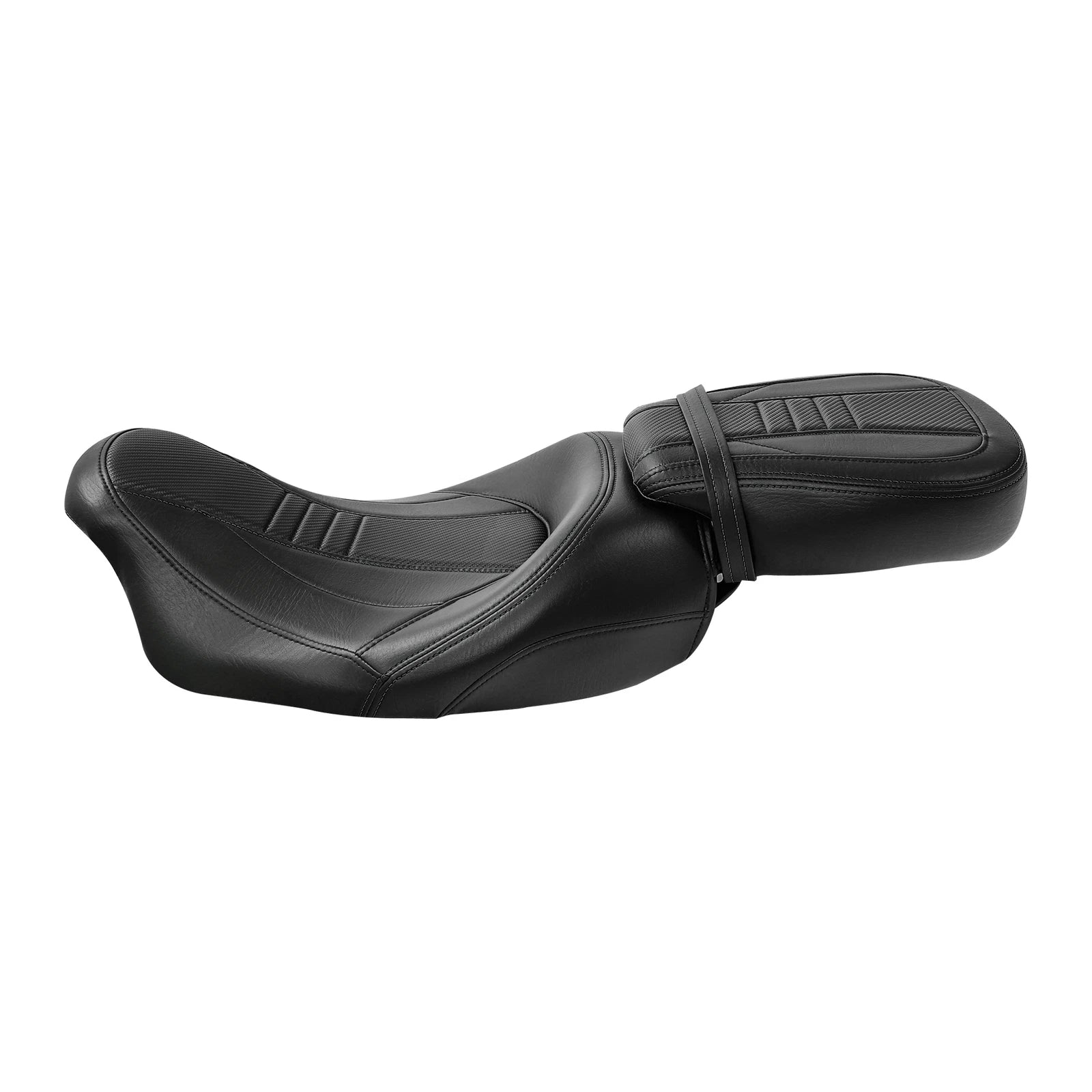 Black Gel Driver & Passenger Seat for Harley Touring Road King Glide (2009–2023)