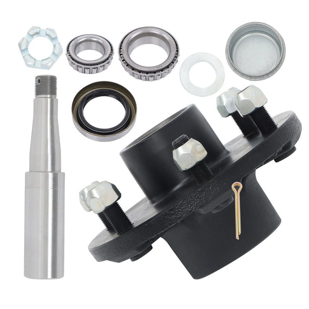 Trailer Hub Kit with Round #84 Spindle for 6 on 5.5' Trailers (Fits Various)