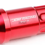 20 Pcs Open End M12x1.25 50mm Tall Red Aluminum Lug Nuts + Lock Key