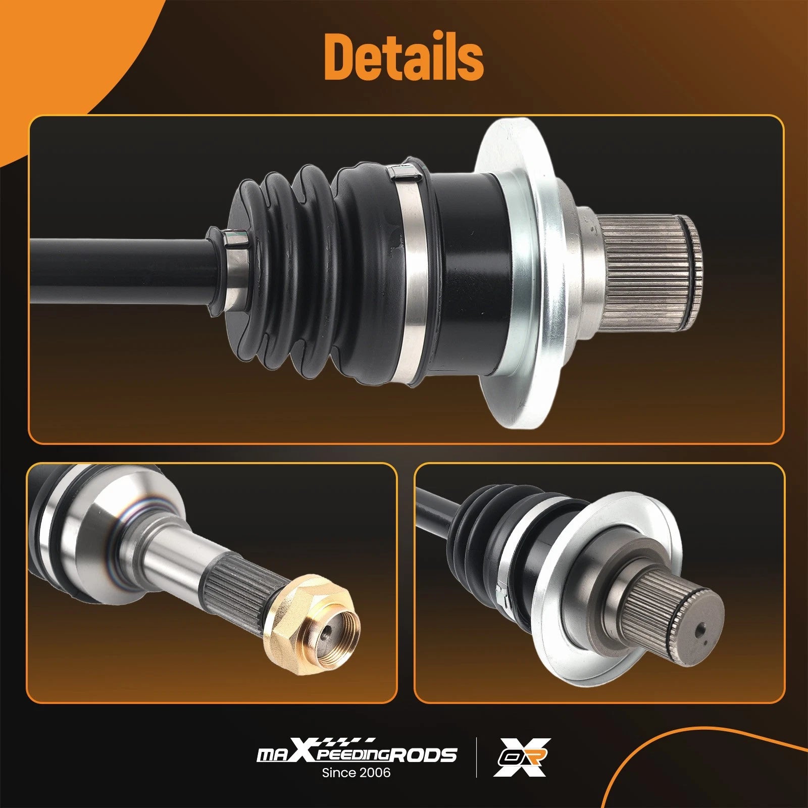 Rear Right CV Joint Axle for Yamaha Rhino 660 YXR660FSE 4x4 (2004–2009)