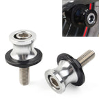 Swingarm Slider Stand Screws 10MM for Kawasaki ZX6R (1998–2011) Silver CNC