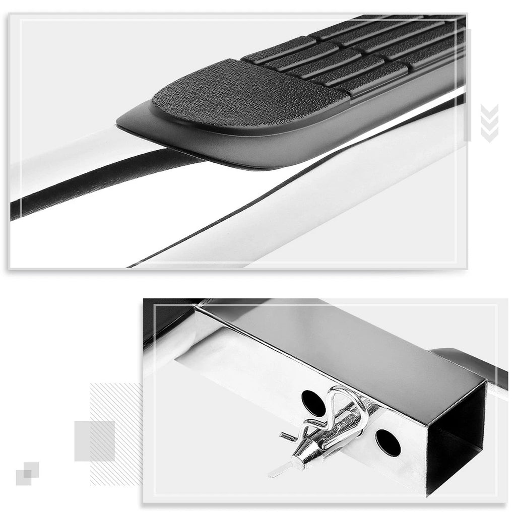 Stainless Steel Trailer Hitch Rear Step Bar for Class III 2" Receiver (37"x3.25")